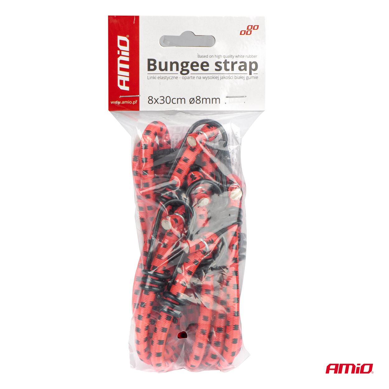 AMiO - Pružný upínač 8-ramenný 30cm o8 mm BSTRAP-01