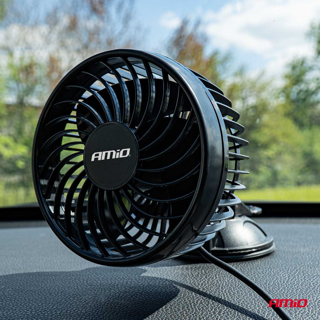 AMiO - Ventilátor do auta s prísavkou 6" 24V