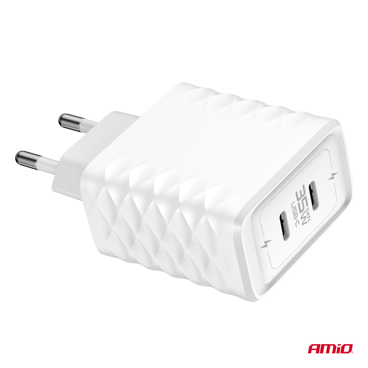 AMiO - Sieťová nabíjačka Quick Charger 35W 2xUSB-C