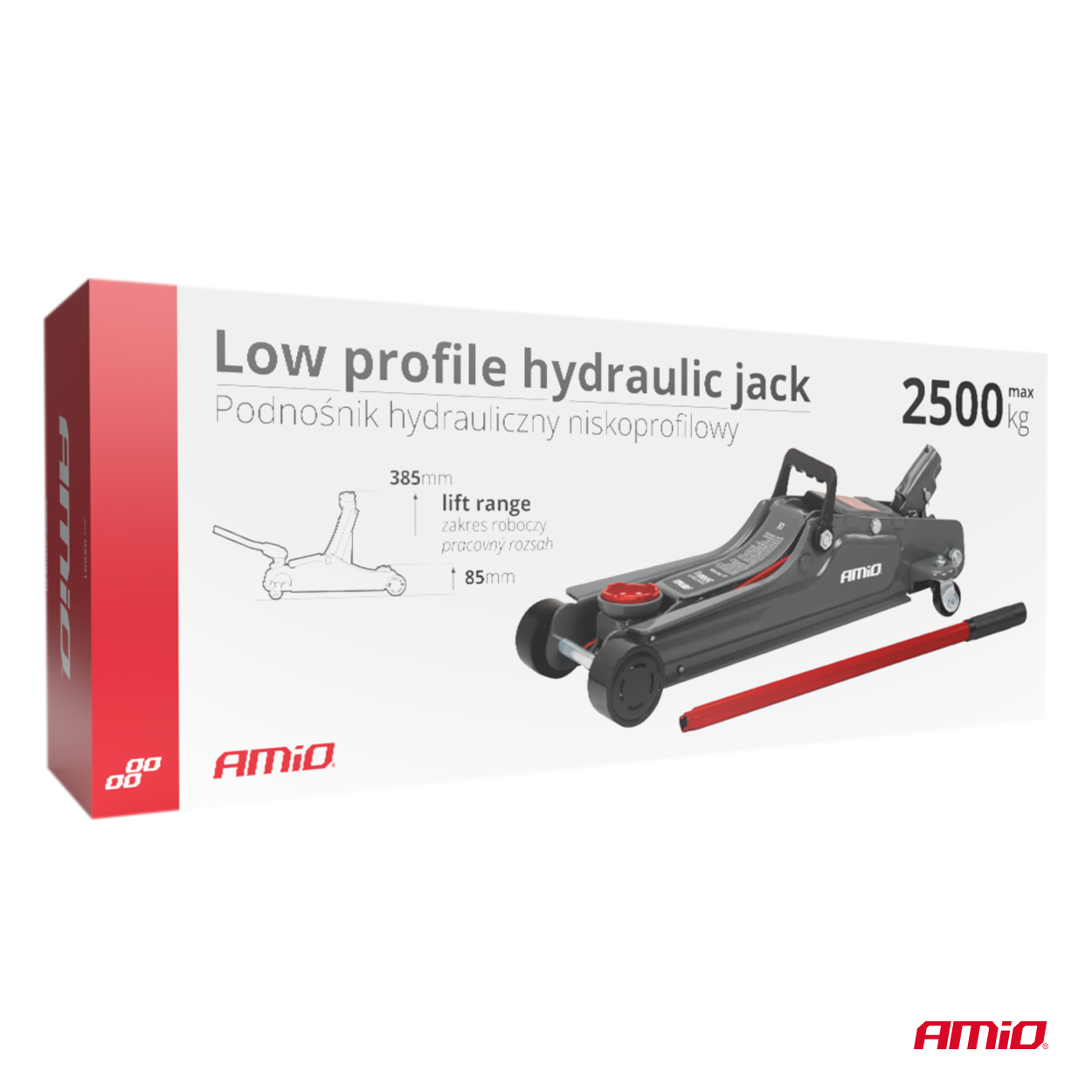 AMiO - Hydraulický zdvihák nízkoprofilový 2,5T CE TUV