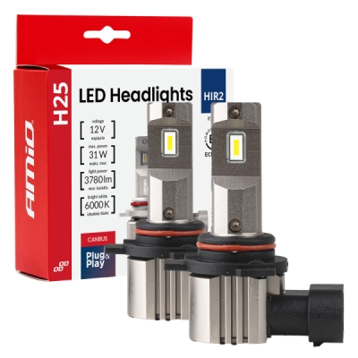 AMiO - LED žiarovky hlavného svietenia Séria H25 CANBUS HIR2 9012 12V 31W