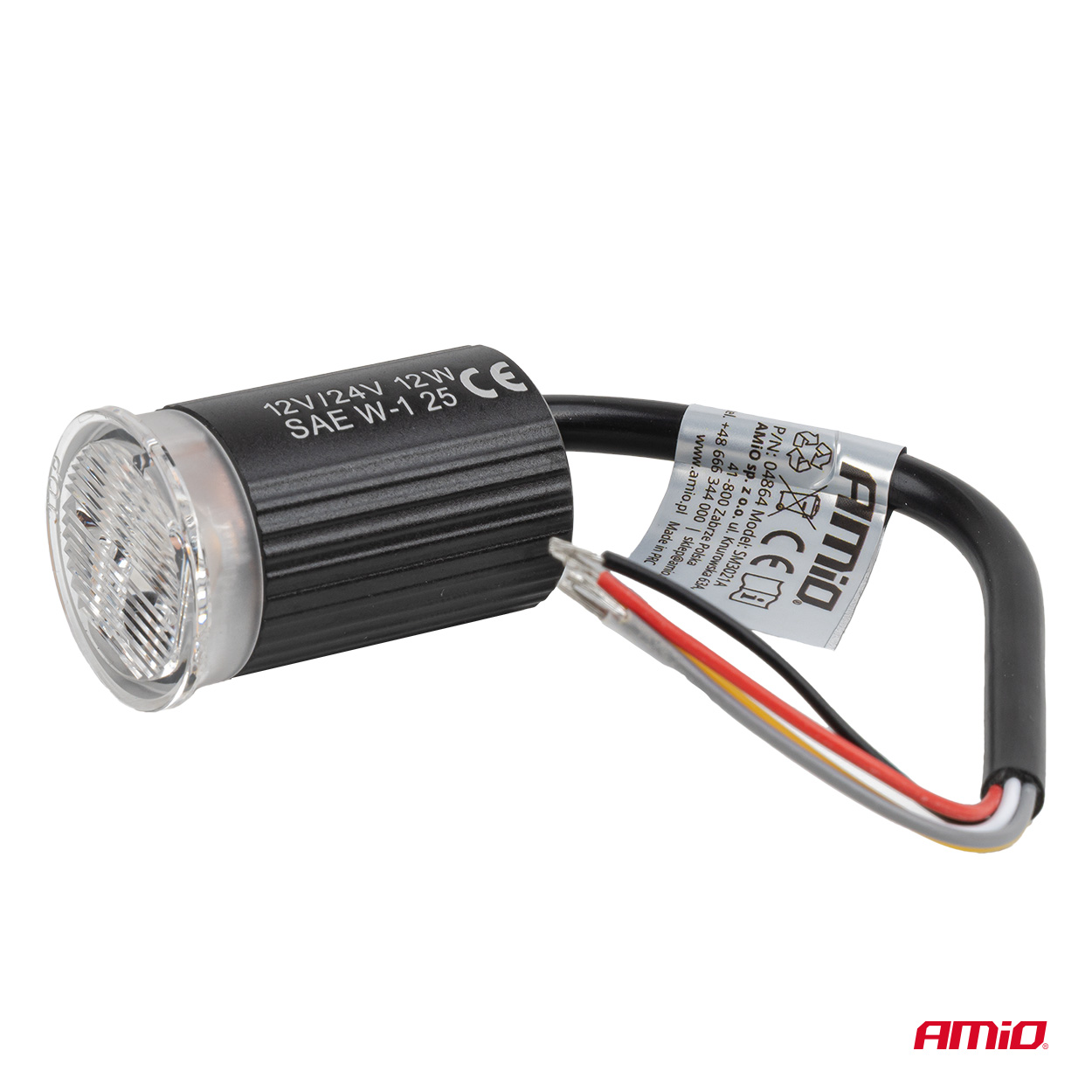 AMiO - LED výstražný maják R65 12V 24V 12W