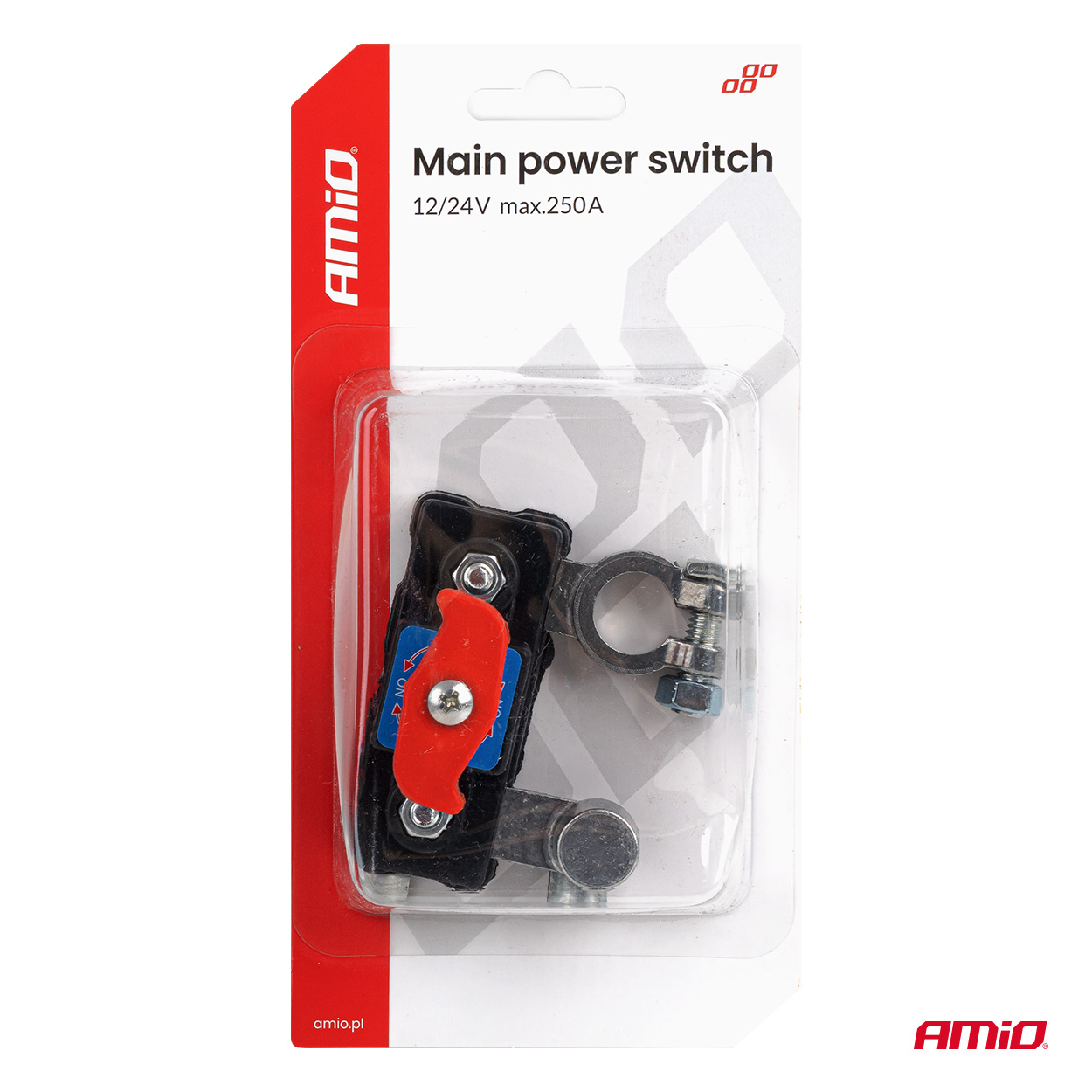 AMiO - Hlavný vypínač autobatérie 12V 24V 250A