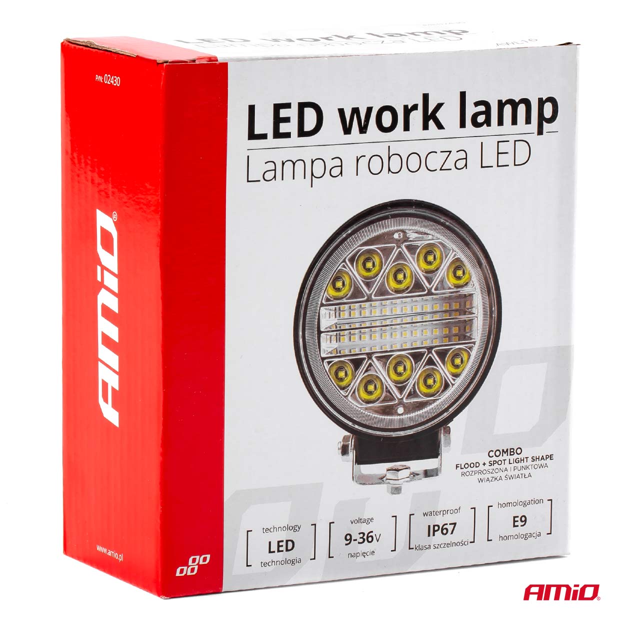 AMiO - LED pracovné svetlo AWL16 26LED COMBO 9-36V