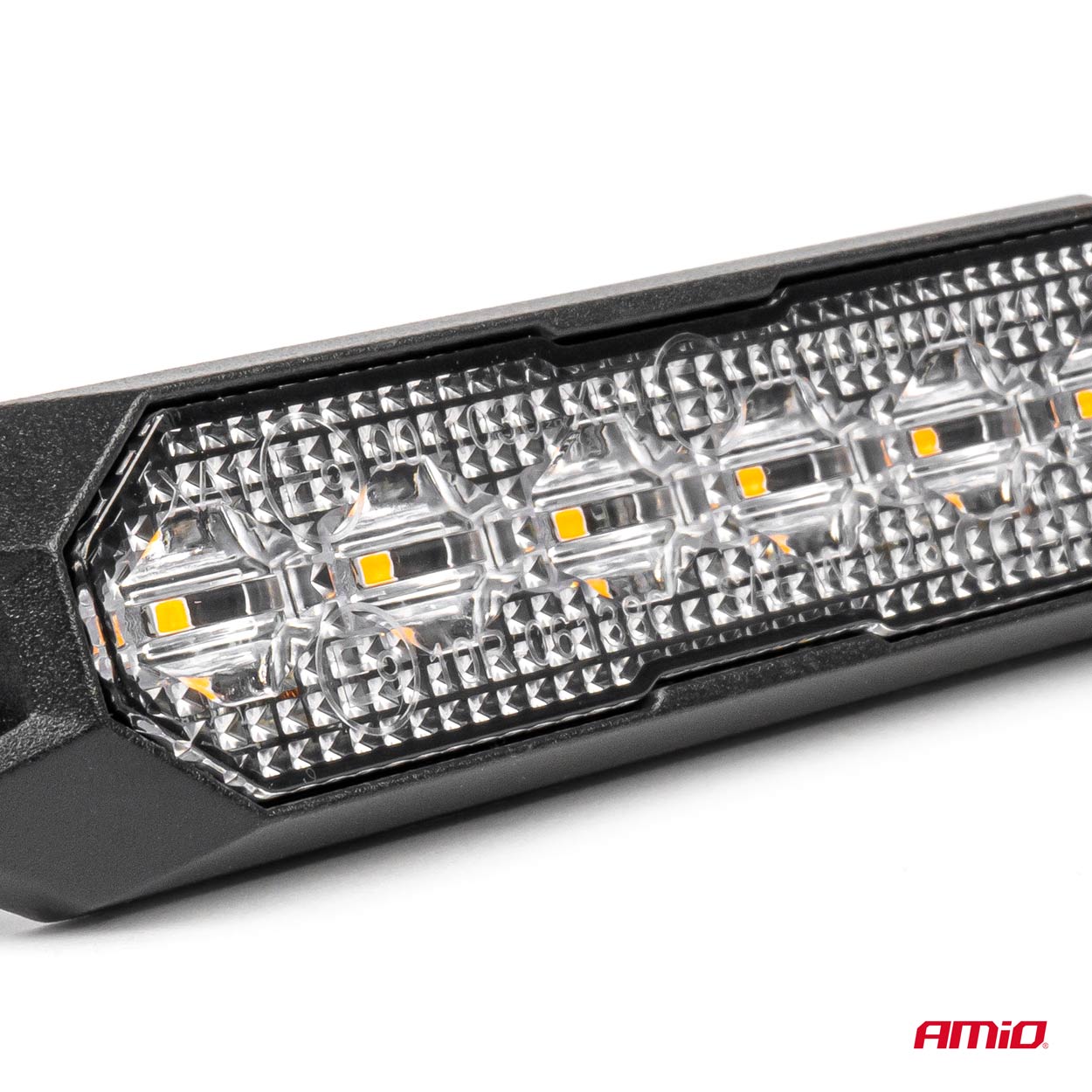 AMiO - Výstražné osvetlenie oranžové 6x3W LED R65 R10 12/24V IP6K9K