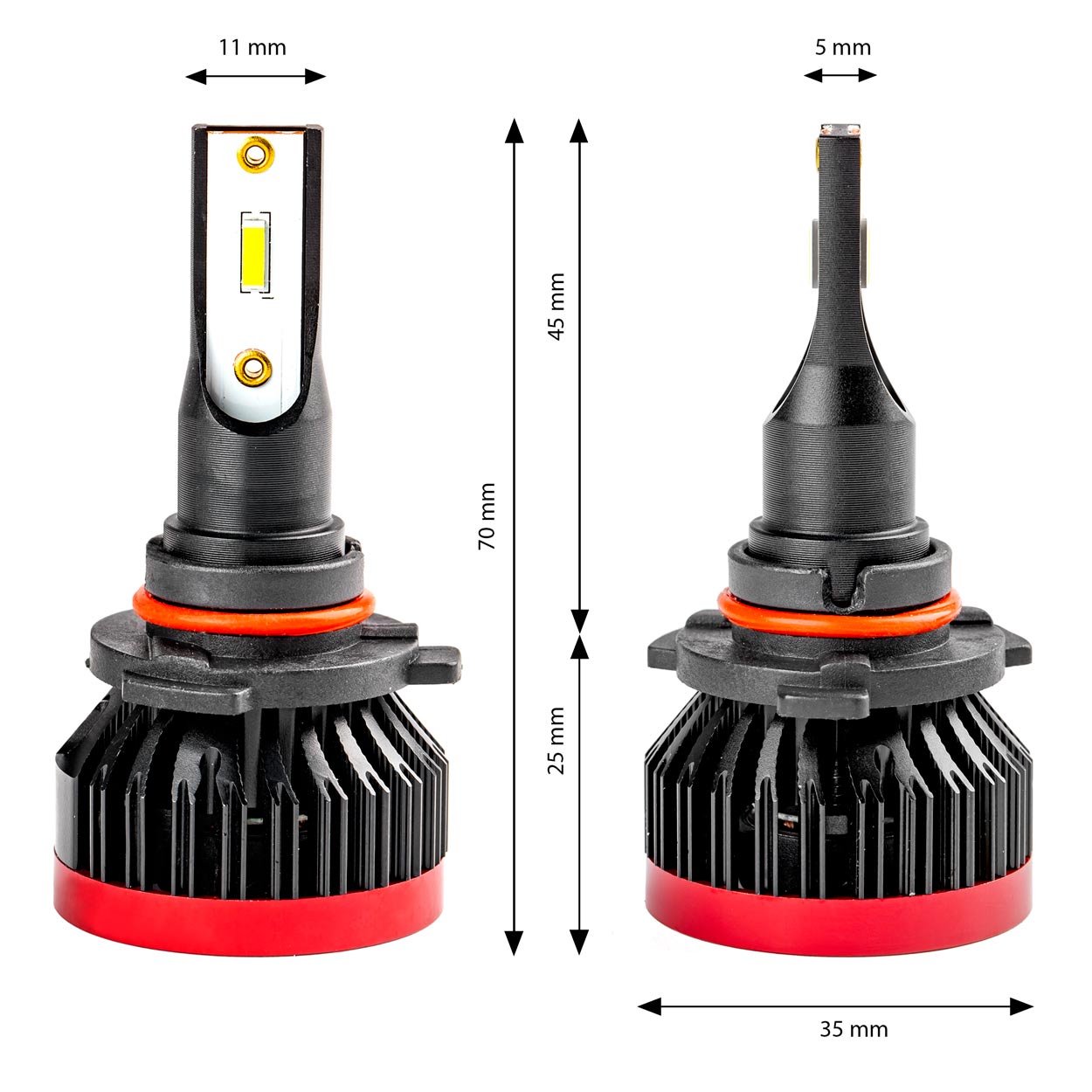 AMiO - LED žiarovky hlavného svietenia HB3 9005/HIR1 9011/H10 BF séria