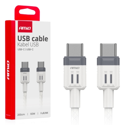 AMiO - Kábel 'USB-C na USB-C 60W 200cm FullLINK