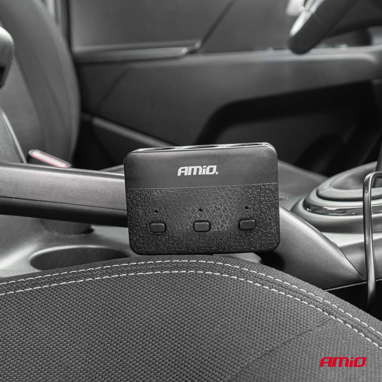AMiO - Predlžovacia zásuvka 2x USB-A ON/OFF LED 12/24V 100W 70cm