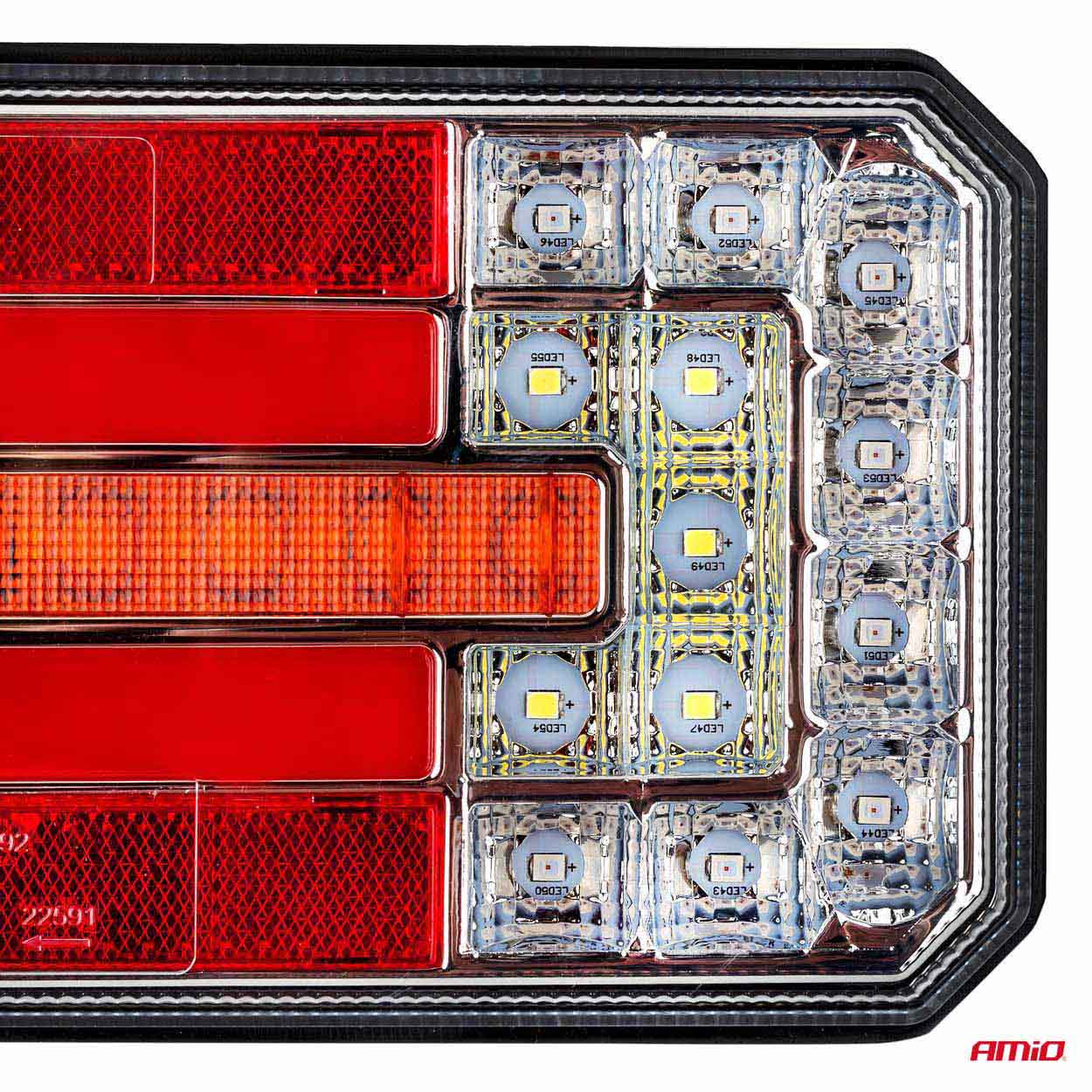 AMiO - Svetlo zadné združené LED dynamické ĽAVÉ PRAVE- RCL-01-LR