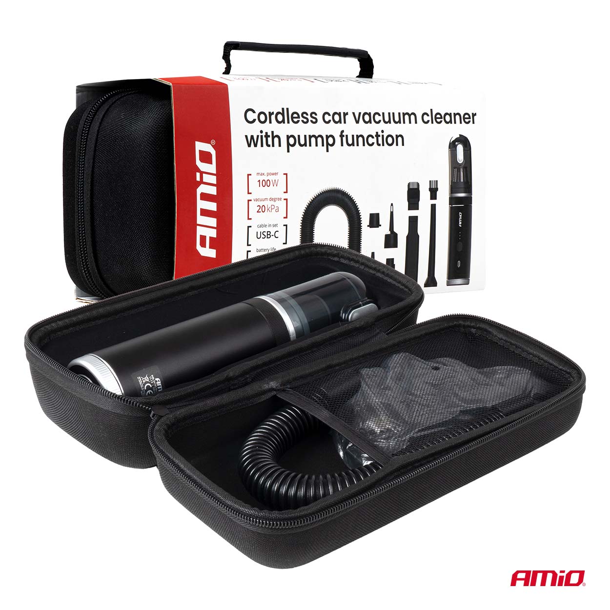 AMiO - Bezdrôtový vysávač s funkciou pumpy, 100 W, 20 kPa, USB-C,