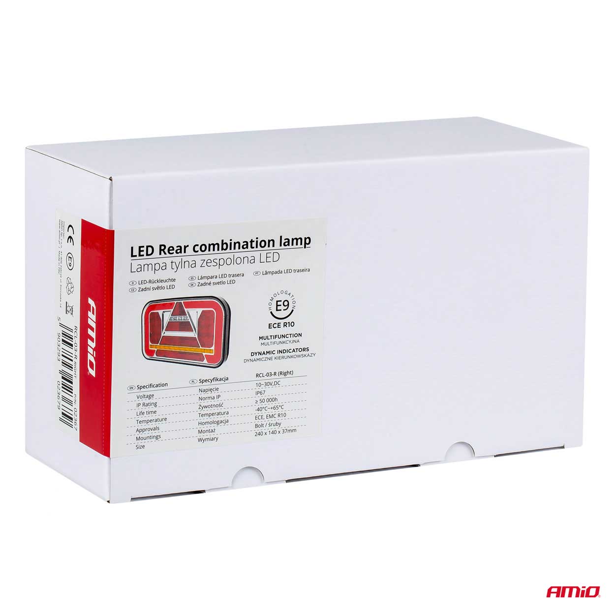 AMiO - Svetlo zadné združené LED dynamické PRAVÉ RCL-03-R