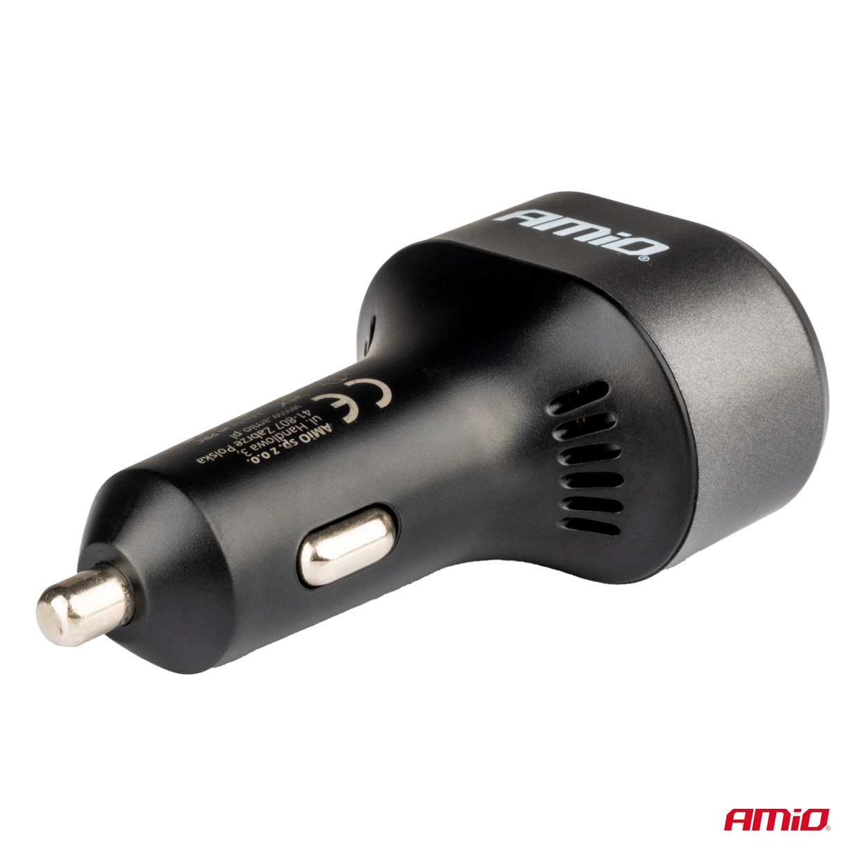 AMiO - Nabíjačka do auta Quick Charge s voltmetrom