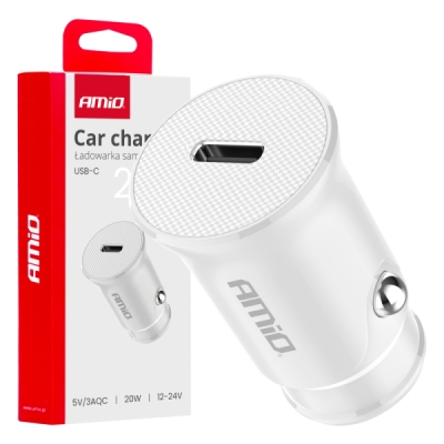 AMiO - Nabíjačka do auta USB-C 20W 12/24V