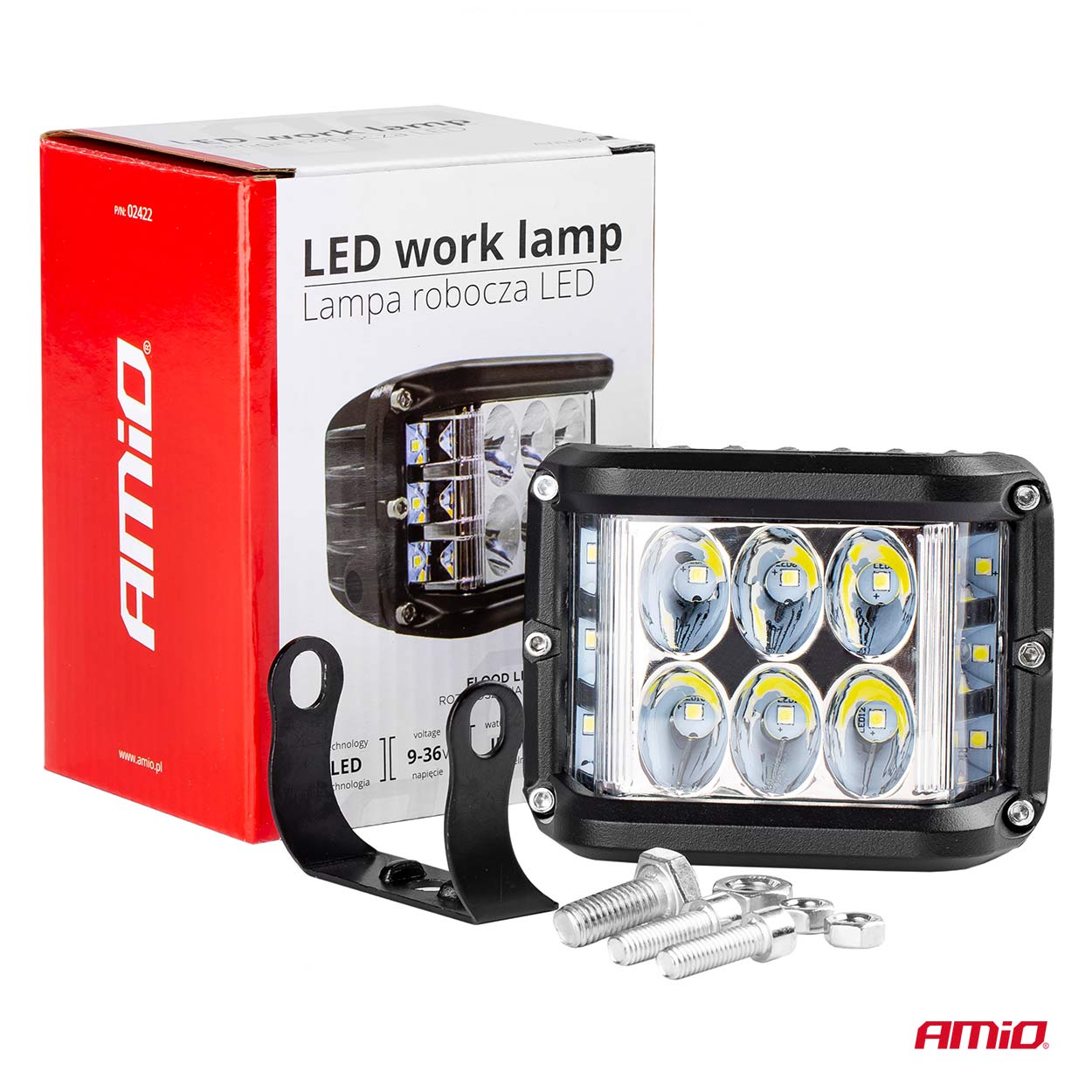 AMiO - LED pracovné svetlo 12 LED (2 funkcie)- AWL08