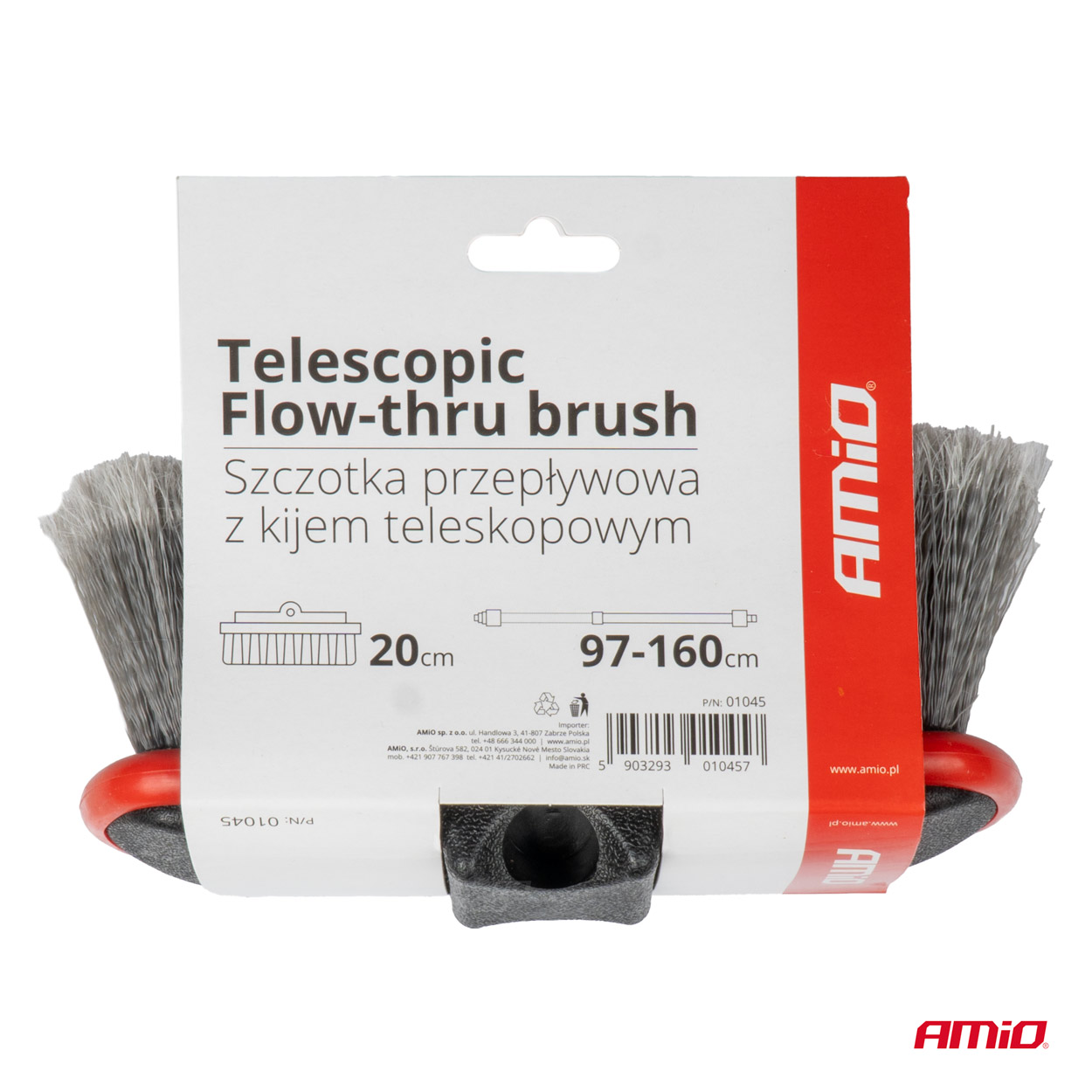 AMiO - Kefa teleskopická prietoková na umývanie auta 97-160cm
