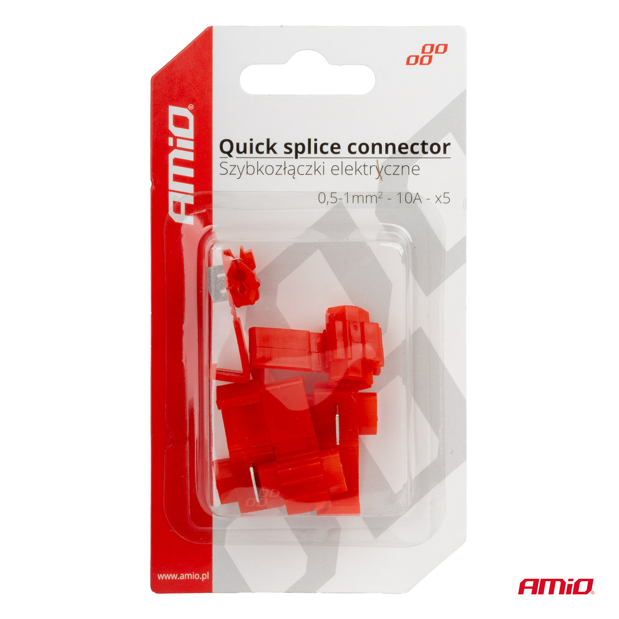 AMiO - Elektrické rýchlospojky, 0,5-1mm2 10A Blister 5ks