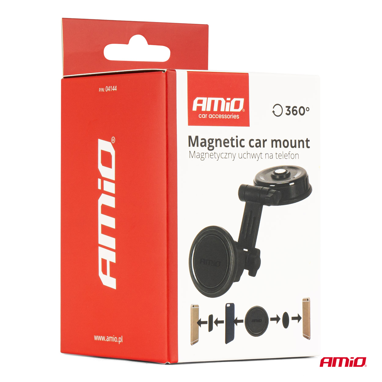 AMiO - Držiak na telefón magnetický otočný