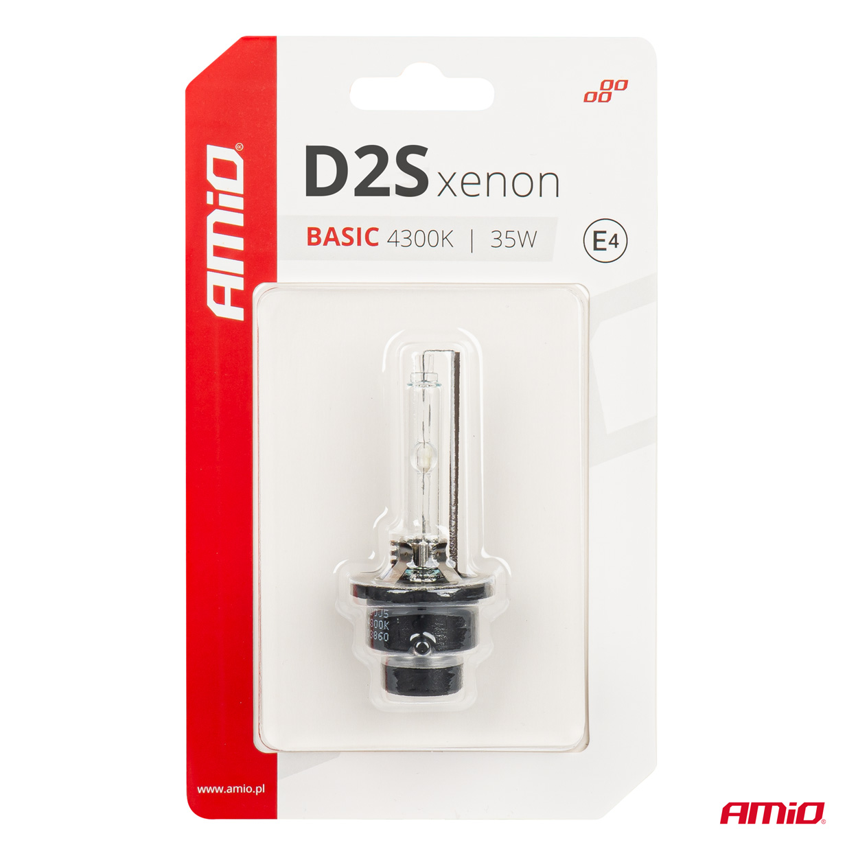 AMiO - Xenónová výbojka D2S 35W 4300K BASIC blister