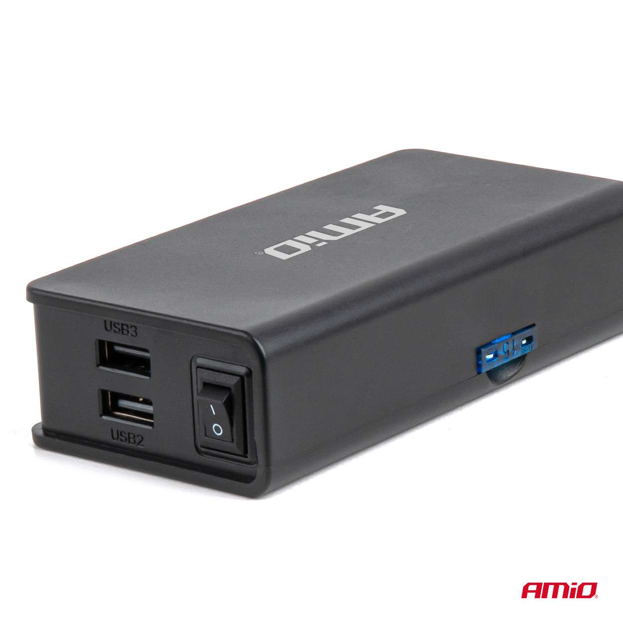 AMiO - Predlžovacia zásuvka s nabíjačkou 3xUSB-A USB-C QC 3.0 PD 3.0. 148W