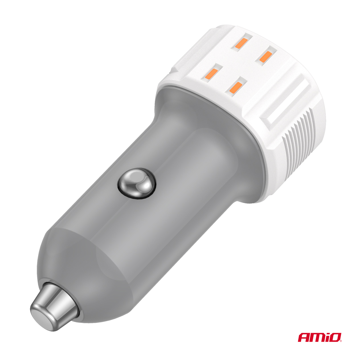 AMiO - Nabíjačka do auta USB-A + USB-C 38W 12/24V