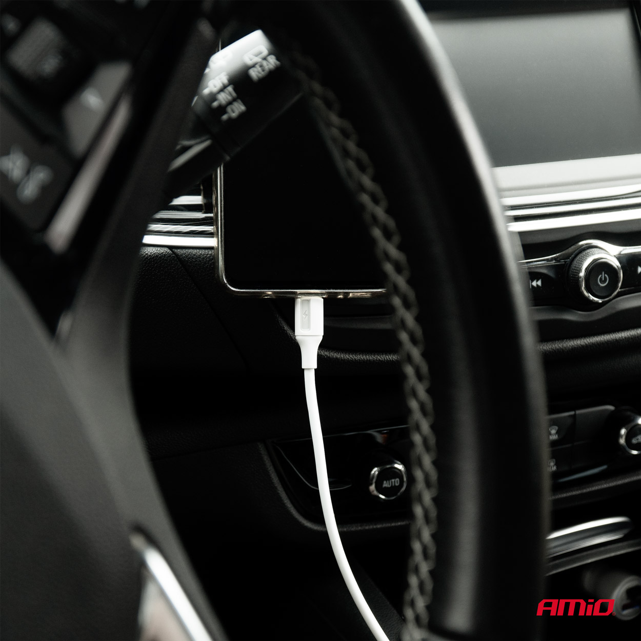 AMiO - Kábel USB na USB-C 3A 100cm FullLINK