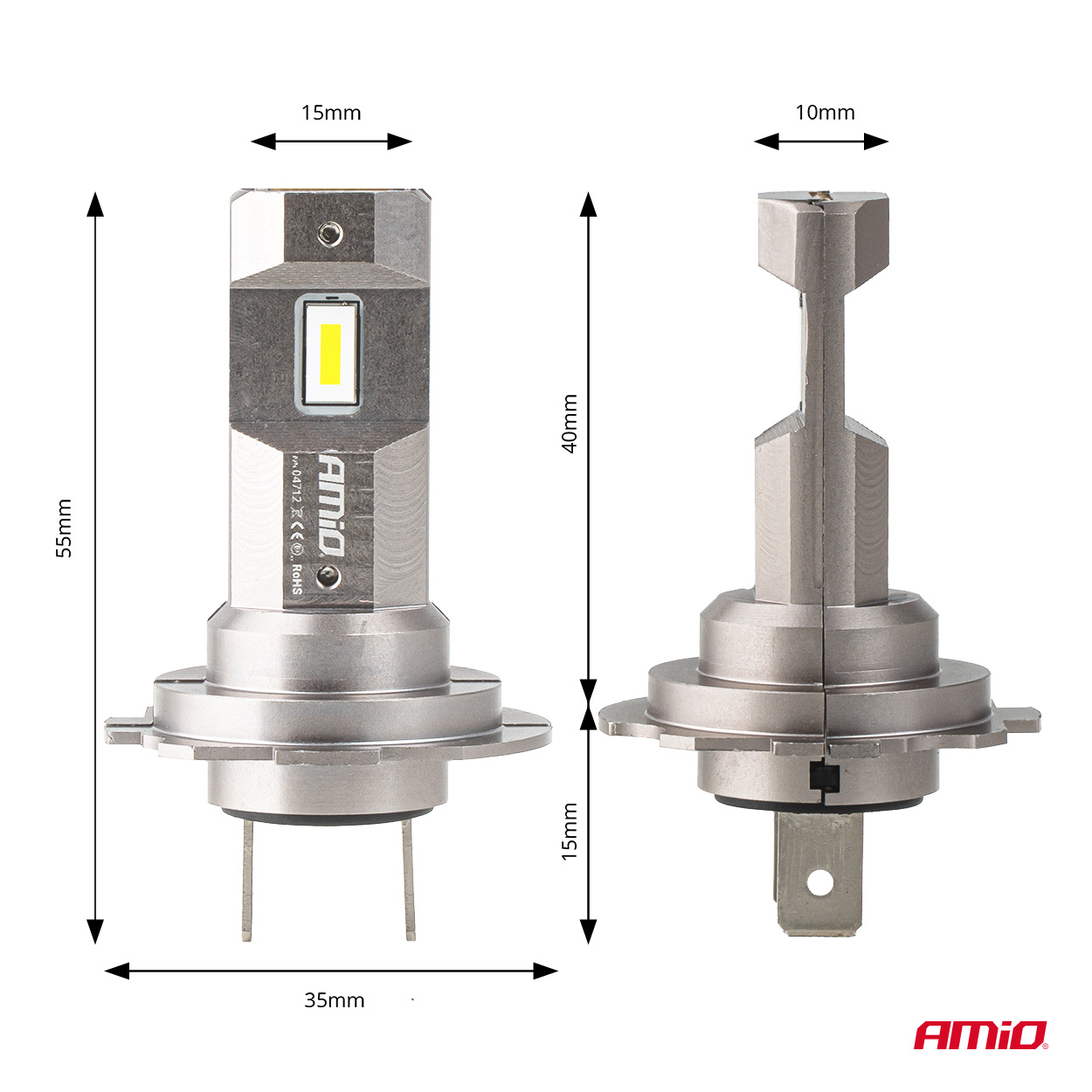 AMiO - LED žiarovky hlavného svietenia Séria H25 CANBUS H7 H18 12V 30W