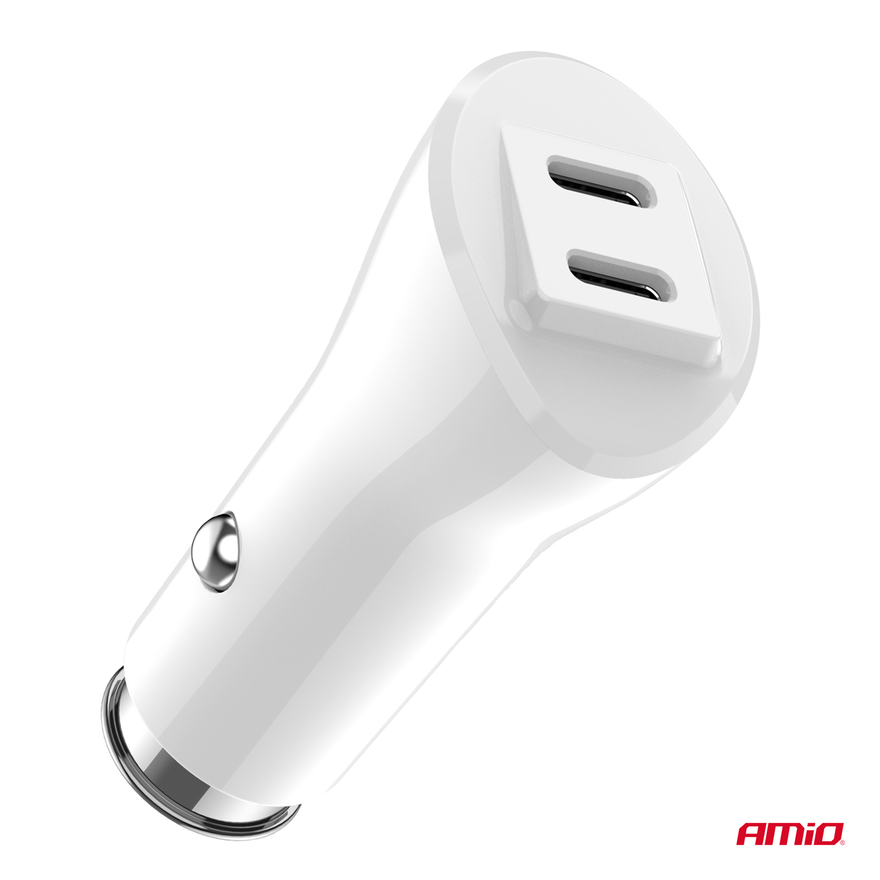AMiO - Nabíjačka do auta 2xUSB-C 40W 12/24V