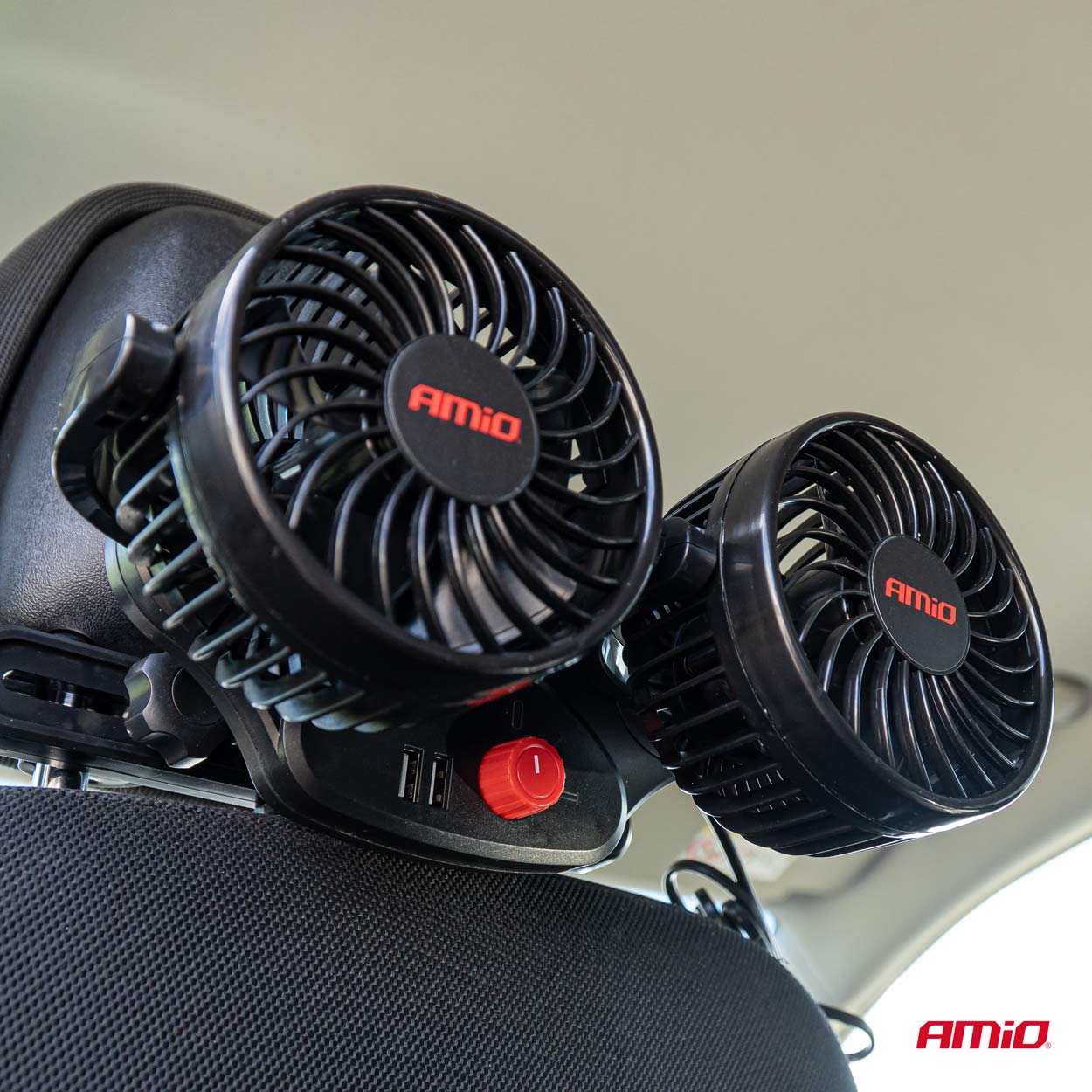 AMiO - DVOJITÝ AUTOVENTILÁTOR NA OPIERKU HLAVY