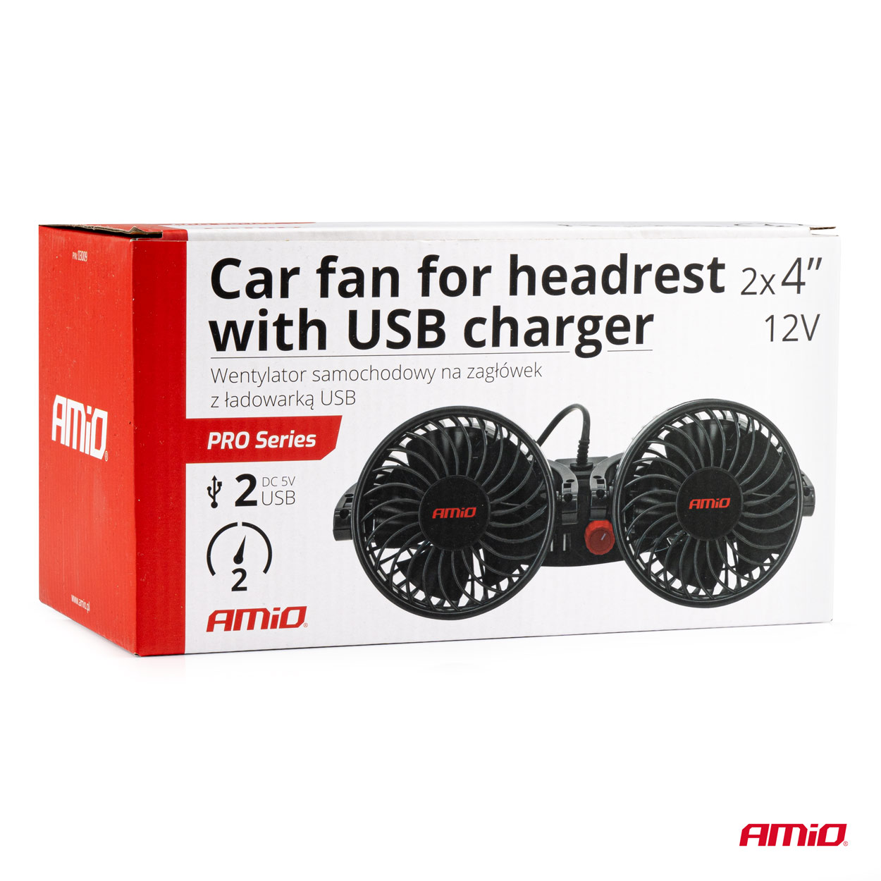 AMiO - DVOJITÝ AUTOVENTILÁTOR NA OPIERKU HLAVY