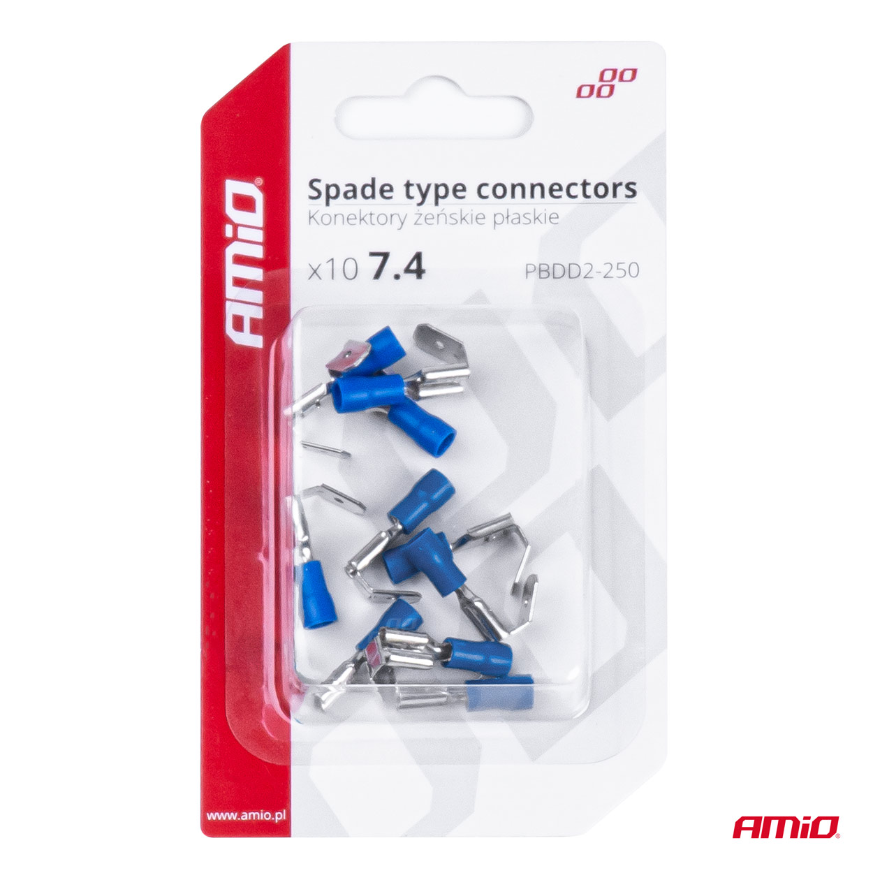 AMiO - Elektrické konektory 7.4/6.3mm 1.5-2.5mm2 15A 10ks