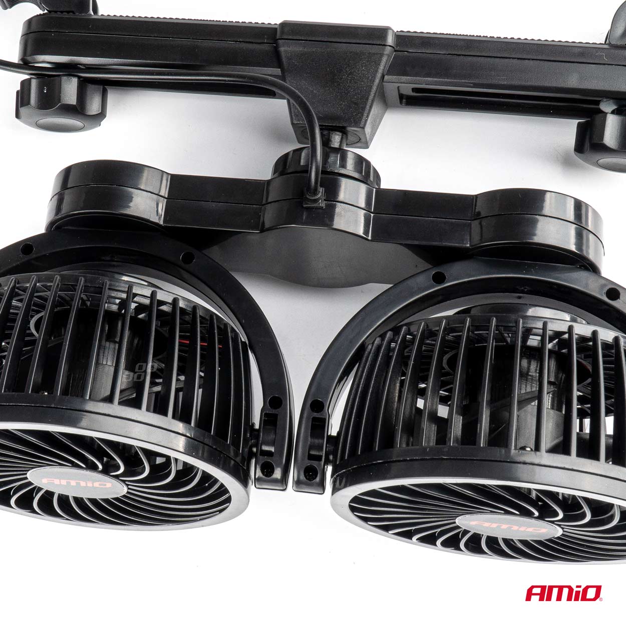 AMiO - Ventilátor do auta pre opierku hlavy 2x4" 12V