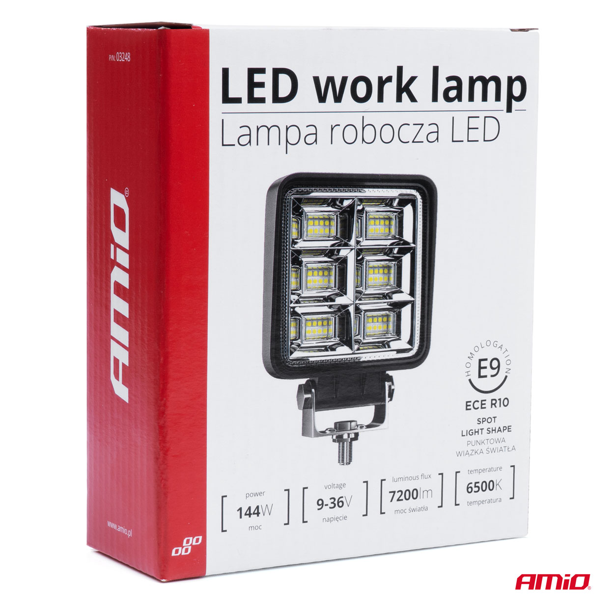 AMiO - Pracovné LED svetlo AWL37 48 LED SPOT 9-36V