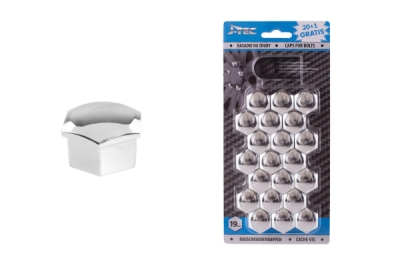 J-TEC - Sada krytiek pre skrutky kolies 19 mm - chrómové