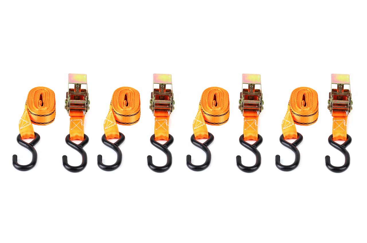 AMiO - Upínacie pásy s račňou 700kg 25mm 4,5m 4ks BELT-03