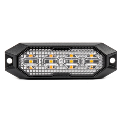 AMiO - Výstražné osvetlenie oranžové 4x3W LED R65 R10 12/24V IP6K9K