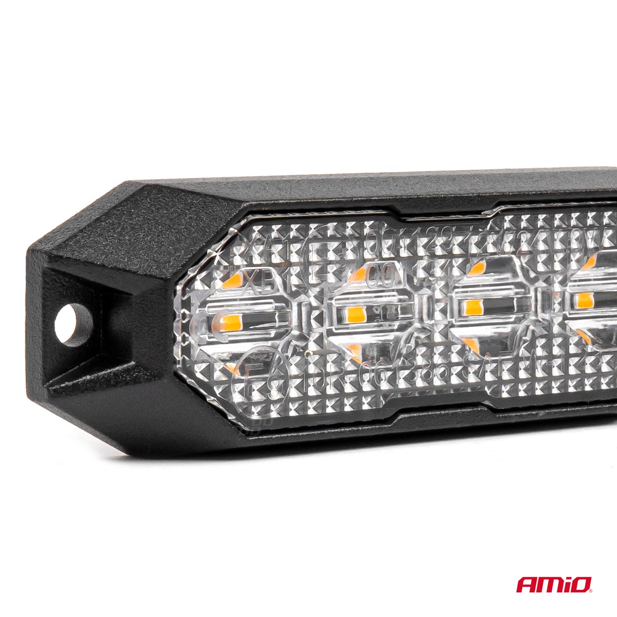 AMiO - Výstražné osvetlenie oranžové 4x3W LED R65 R10 12/24V IP6K9K