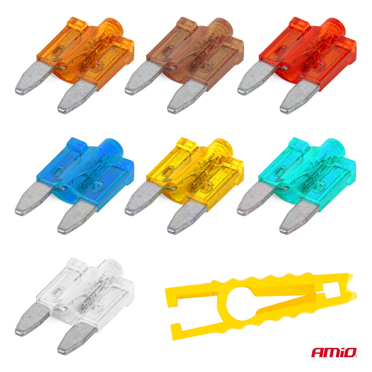 AMiO - Autopoistky nožové mini s led diódou 10ks