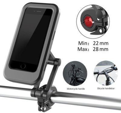 Q-TECH - puzdro na mobilný telefón vrátane držiaka (vnútorné rozmery 175 x 80 x 8 mm), Q-TECH