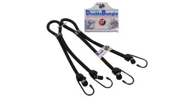 OXFORD - gumicuk Double Bungee dĺžka/šírka popruhu 600/9 mm, (hák/hák, dvojpopruh spojený očkom)