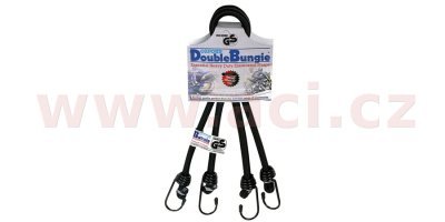 OXFORD - gumicuk Double Bungee dĺžka/šírka popruhu 600/9 mm, (hák/hák, dvojpopruh spojený očkom)