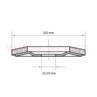Lamelový kotouč šikmý 125 mm (pro Inox/ocel, ocel, litina) hrubost P80, LUKAS (Německo)