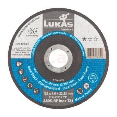Řezný kotouč 115x1 mm (pro ocel), LUKAS (Německo)
