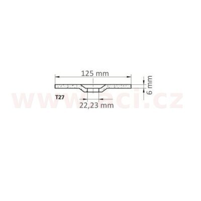 Brusný kotouč 125x6 mm (pro ocel), LUKAS (Německo)