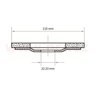 Lamelový kotouč plochý 115 mm (pro Inox/ocel, ocel, litina) hrubost P80, LUKAS (Německo)