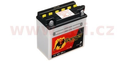 Batéria 12V, YB9-B, 9Ah, 90A, BANNER Bike Bull 135x75x139