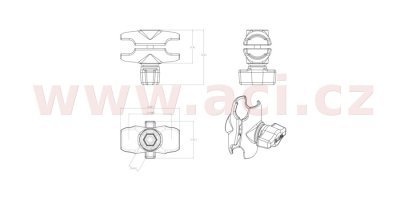 RAM MOUNTS - rameno 60 mm, kovové, RAM Mounts