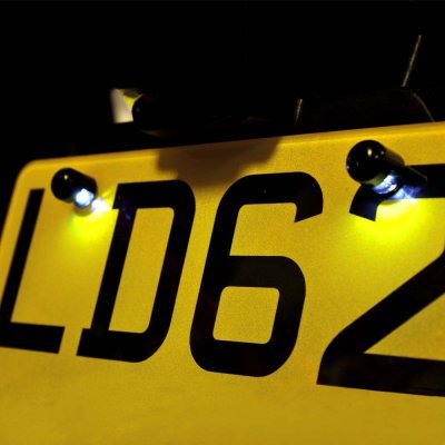 OXFORD - svietiace sna uchytenie ŠPZ HALO LED BOLTS, (pár)