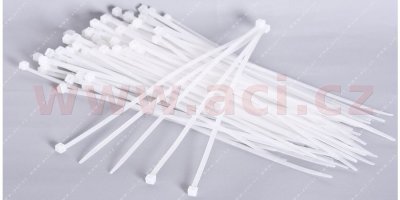 stahovací páska 300x3,6 mm bílá (sada 100 ks)