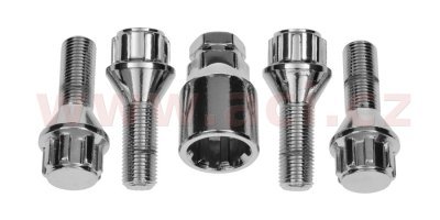 Bezpečnostné skrutky M12x1.25, kuželové sedlo, závit 27 mm (sada 4 ks)
