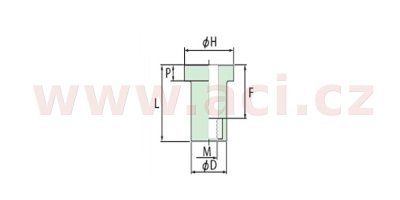 gumová matice se závitem M6 x 1 mm (sada 5 ks), Tourmax